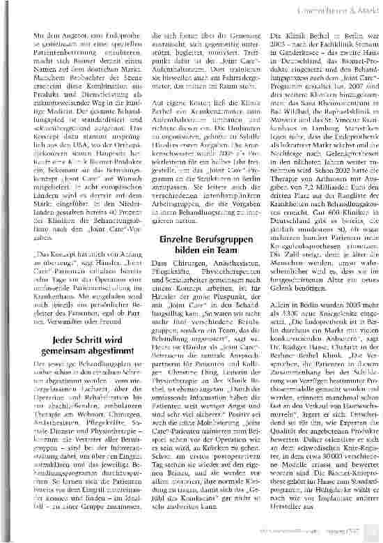 Vorschauseite 2: „Joint Care: Rundum-Pflege fürs Kniegelenk