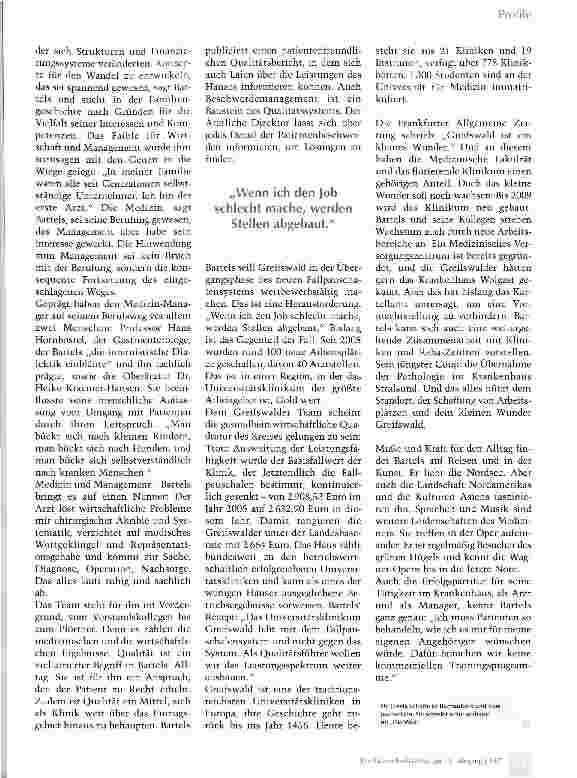 Vorschauseite 2: Mediziner aus Berufung, Manager aus Interesse