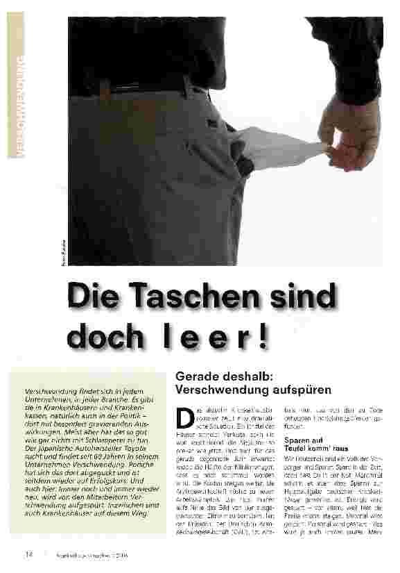 Vorschauseite 1: Die Taschen sind doch leer!