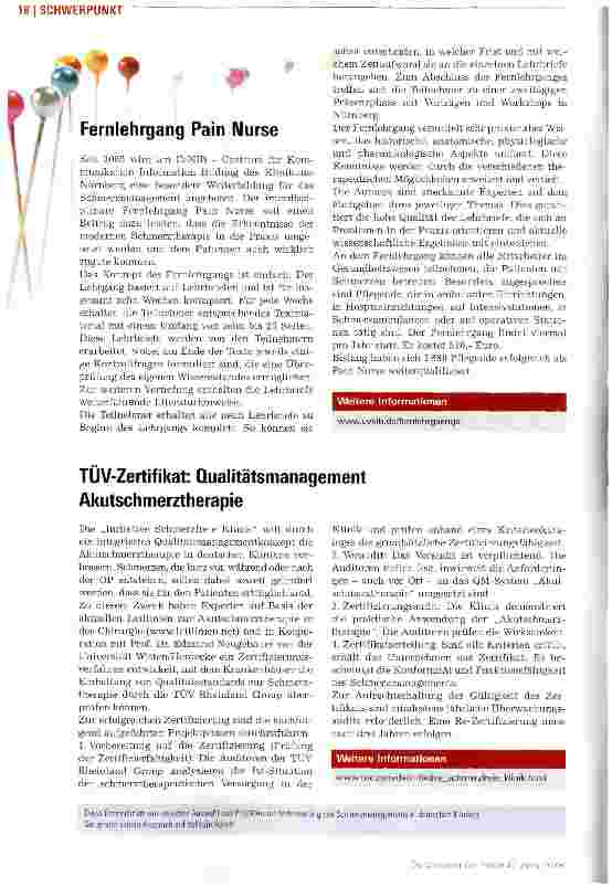 Vorschauseite 3: Initiativen gegen den Schmerz