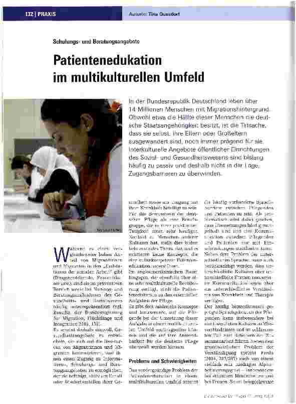 Vorschauseite 1: Patientenedukation im multikulturellen Umfeld