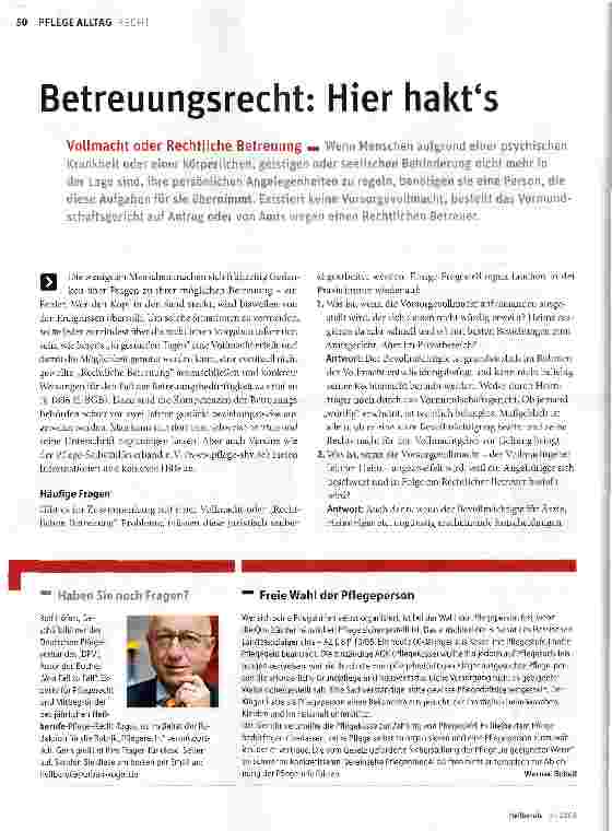 Vorschauseite 1: Betreuungsrecht: Hier hakt es