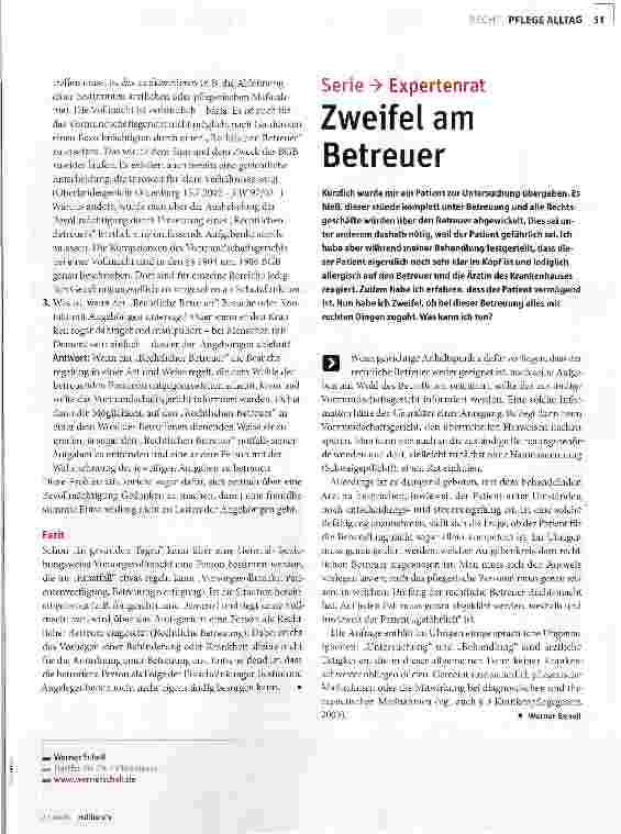 Vorschauseite 2: Betreuungsrecht: Hier hakt es