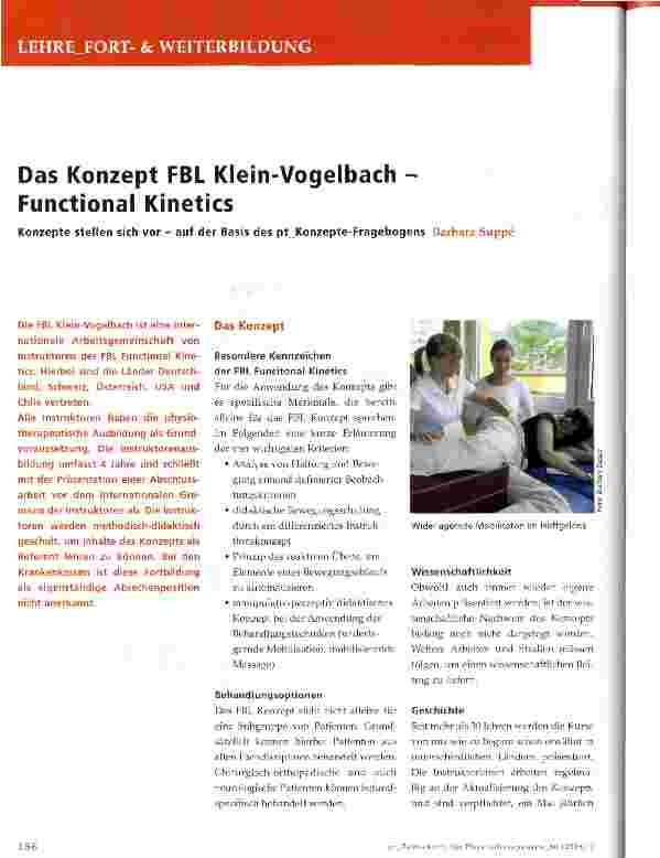 Vorschauseite 1: Das Konzept FBL Klein-Vogelbach -Functional Kinetics