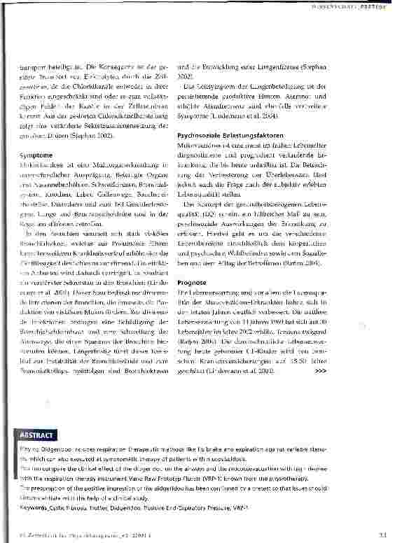 Vorschauseite 2: Didgeridoospielen als Ergänzung von Physiotherapie für Menschen mit Mukoviszidose