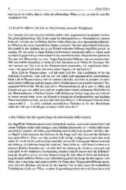 Vorschauseite 6: Sorge um den Leib - Verfügen über den Körper