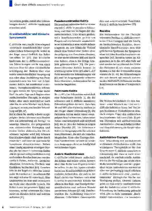 Vorschauseite 3: Clostridium-difficile-assoziierte Erkrankungen