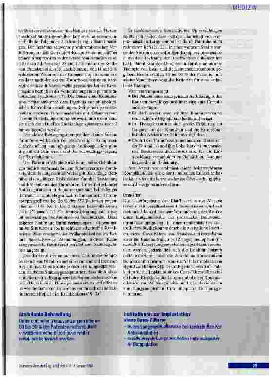 Vorschauseite 5: Therapie bei tiefer Beinund Beckenvenenthrombose