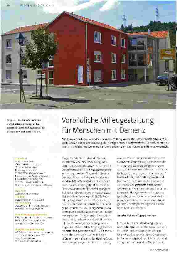 Vorschauseite 1: Vorbildliche Milieugestaltung für Menschen mit Demenz