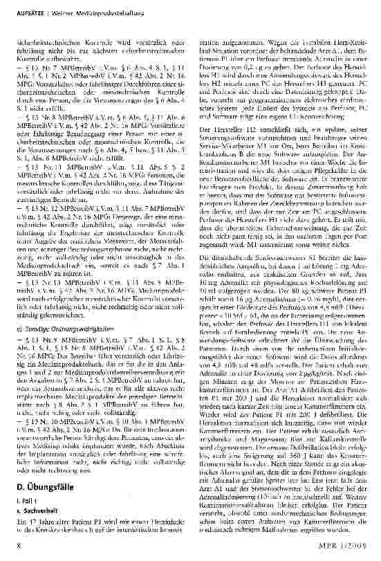 Vorschauseite 3: Medizinproduktehaftung