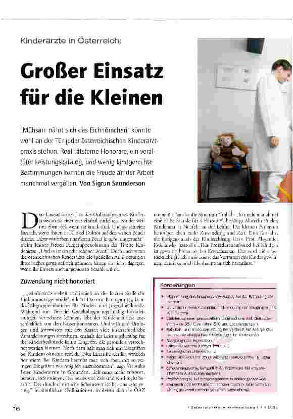Vorschauseite 1: Großer Einsatz für die Kleinen