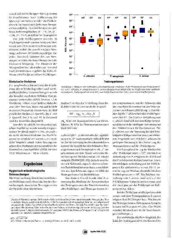Vorschauseite 3: Hygienisch-mikrobiologische und werkstoffkundliche Untersuchungen zur Desinfektion dentaler Prothesenbasismaterialien