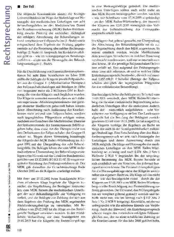 Vorschauseite 2: Zur Herausgabe medizinischer Unterlagen an den MDK