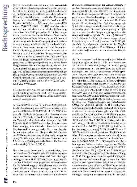 Vorschauseite 6: Zur Herausgabe medizinischer Unterlagen an den MDK