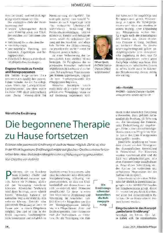 Vorschauseite 1: Die begonnene Therapie zu Hause fortsetzen