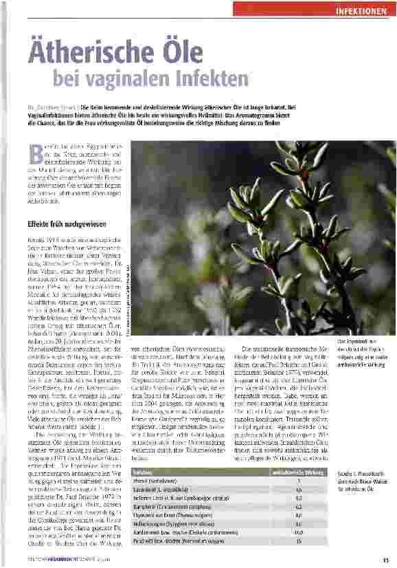 Vorschauseite 1: Ätherische Öle bei vaginalen Infekten