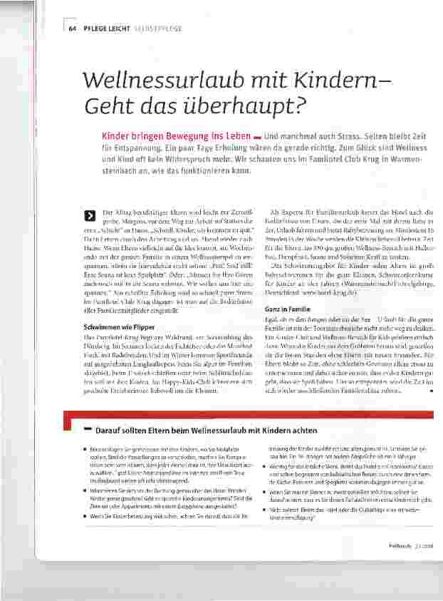 Vorschauseite 1: Wellnessurlaub mit Kindern-Geht das überhaupt?