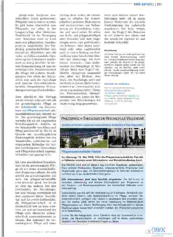 Vorschauseite 3: Gerontologische Pflege -Herausforderungen und Grundlegung