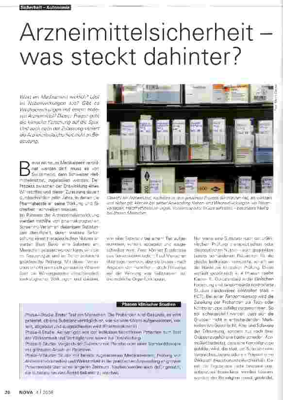 Vorschauseite 1: Arzneimittelsicherheit was steckt dahinter?