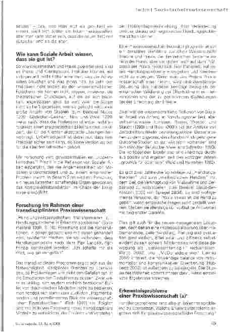 Vorschauseite 2: Forschung und Sozialarbeitswissenschaft