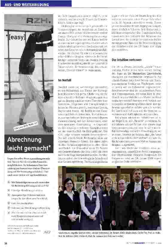 Vorschauseite 3: Neujahrs Symposium im Zeichen des Notfallmanagements