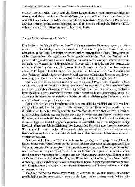 Vorschauseite 3: Der marginalisierte Patient - medizinische Realität oder polemische Fiktion?