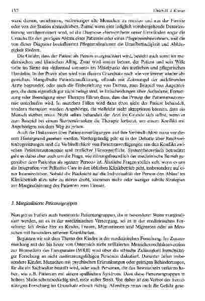 Vorschauseite 6: Der marginalisierte Patient - medizinische Realität oder polemische Fiktion?
