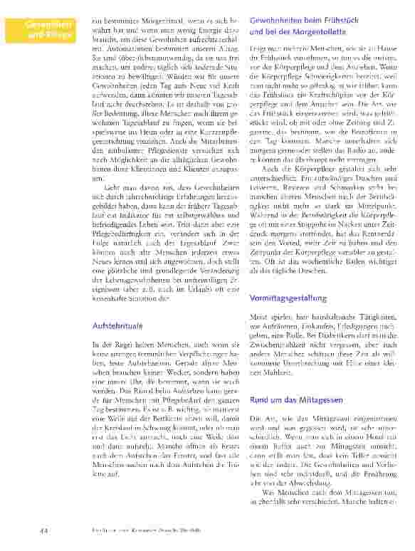 Vorschauseite 2: Die „persönliche Gebrauchsanweisung erleichtert das Miteinandervon Klienten und beruflich Pflegenden