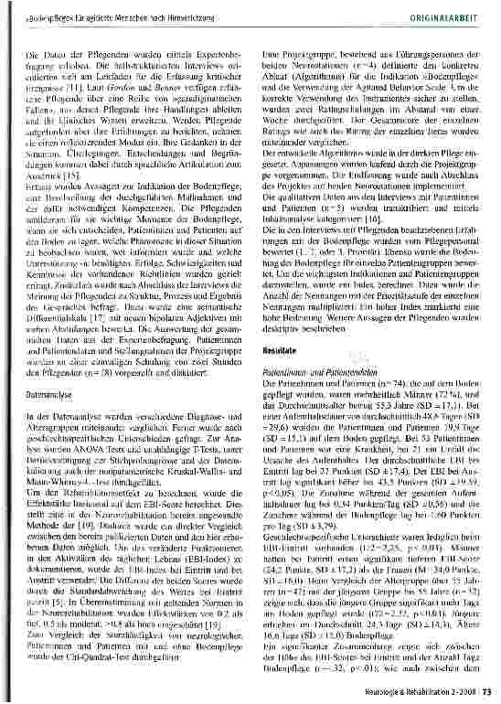 Vorschauseite 4: »Bodenpflege« für agitierte Menschen nach Hirnverletzung