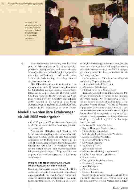 Vorschauseite 3: Die Testphase für bessere Pflegeberatung läuft
