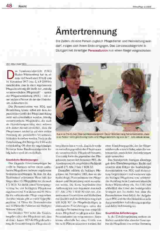 Vorschauseite 1: Ämtertrennung