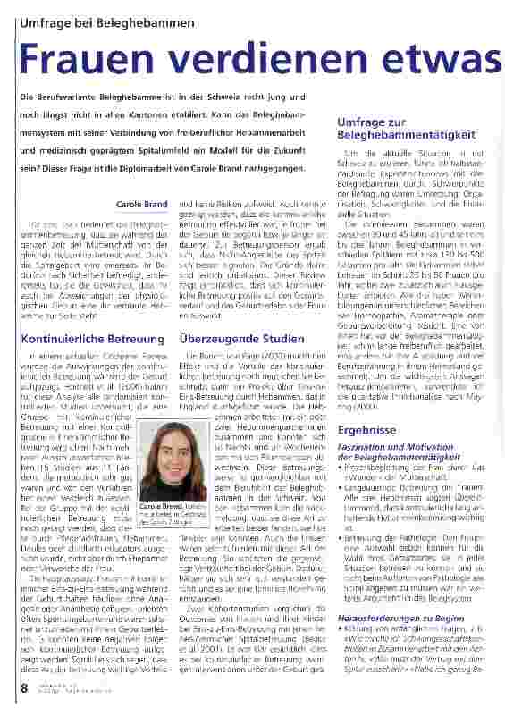 Vorschauseite 1: Frauen verdienen etwas Spezielles