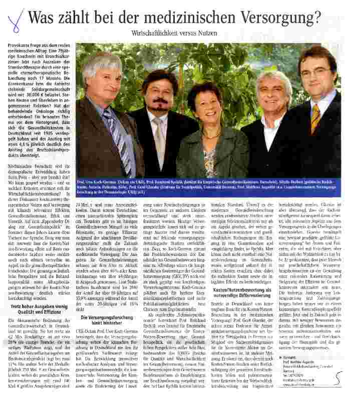 Vorschauseite 1: Was zählt bei der medizinischen Versorgung?