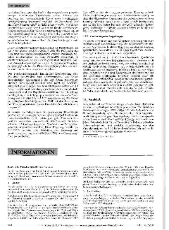 Vorschauseite 1: Tarifrunde 2008 des öffentlichen Dienstes