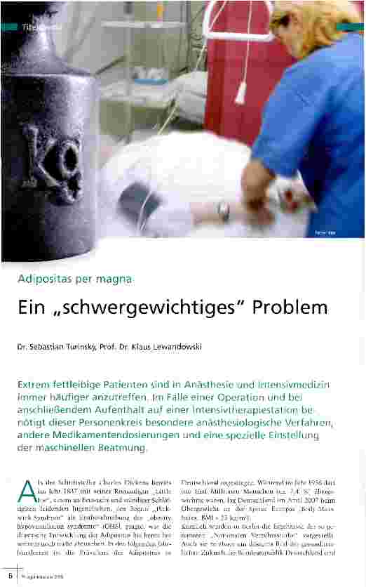 Vorschauseite 1: Ein „schwergewichtiges Problem