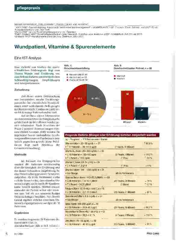 Vorschauseite 1: Wundpatient, Vitamine & Spurenelemente