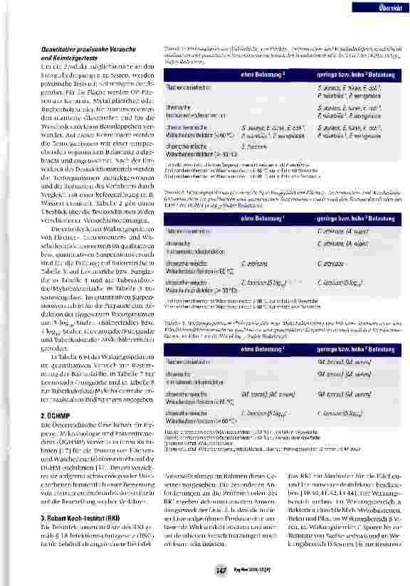 Vorschauseite 6: Mikrobiologische Anforderungen an Flächen-, Instrumentenund Wäschedesinfektionsmittel
