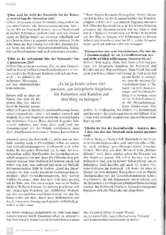 Vorschauseite 3: Gesundheitskompetenz ist eine Stärke der deutschen Wirtschaft