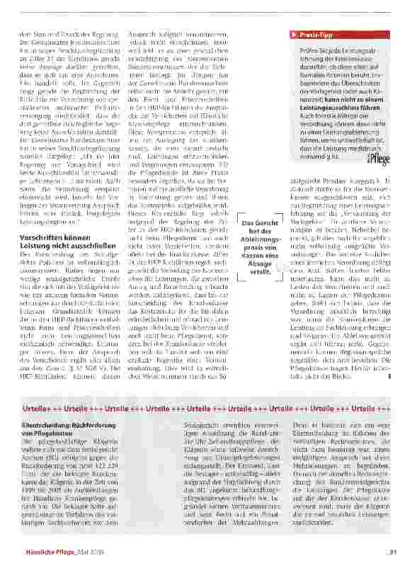 Vorschauseite 2: Vorlagefrist ist keine Ausschlussfrist