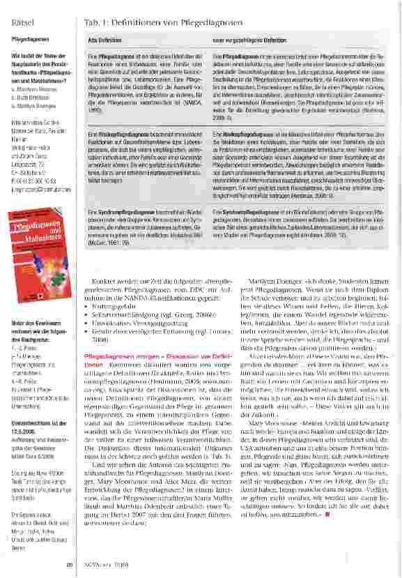 Vorschauseite 3: Pflegediagnosen-News