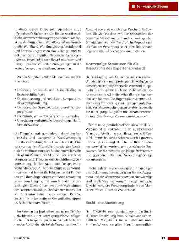 Vorschauseite 4: Die chronische Wunde - Neue Anforderungen an das pflegerische Wundmanagcment