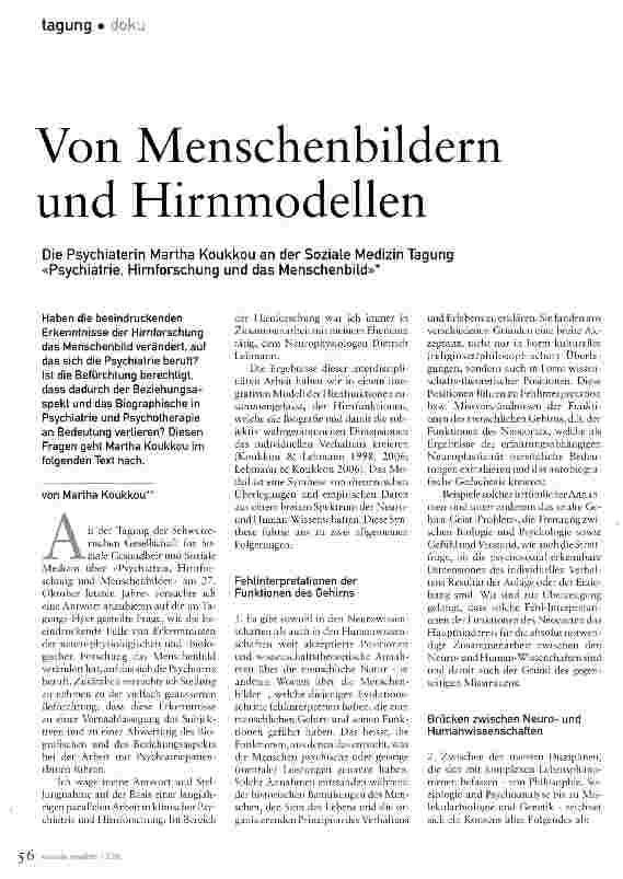 Vorschauseite 1: Von Menschenbildern und Hirnmodellen