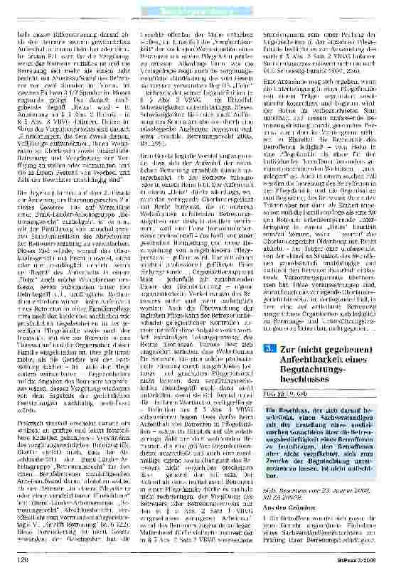 Vorschauseite 1: Zur (nicht gegebenen) Anfechtbarkeit eines Begutachtungsbeschlusses