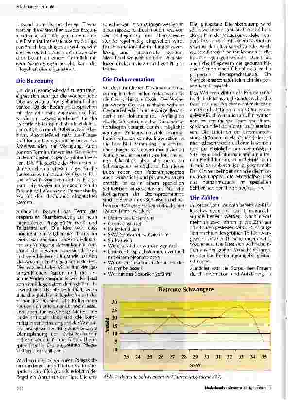Vorschauseite 2: Erfahrungen mit der präpartalen Elternsprechstunde