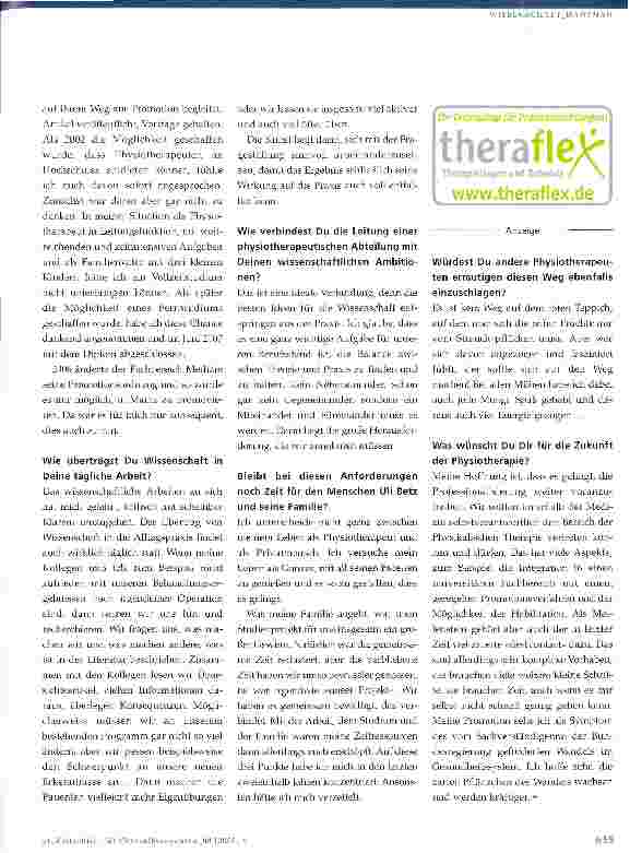 Vorschauseite 2: Der Wandel im Gesundheitswesen hat begonnen- Im Gespräch: Dr. rer. physiol. Ulrich Betz, promovierter Diplom-Physiotherapeut