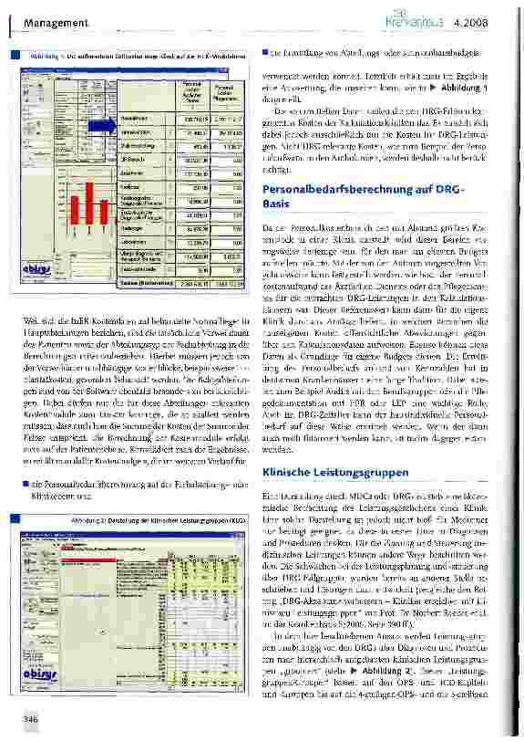 Vorschauseite 2: Kombinierte Analysen zur Steuerung von Kliniken