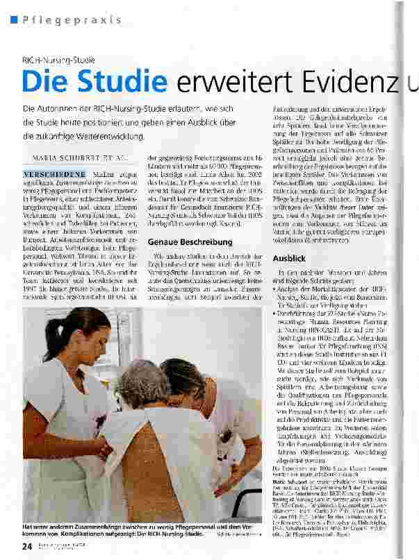 Vorschauseite 1: Die Studie erweitert Evidenz und Wissen