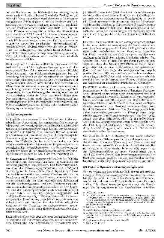 Vorschauseite 5: Reform der Zusatzversorgung - Ende des Streits um die Startgutschriften in Sicht?
