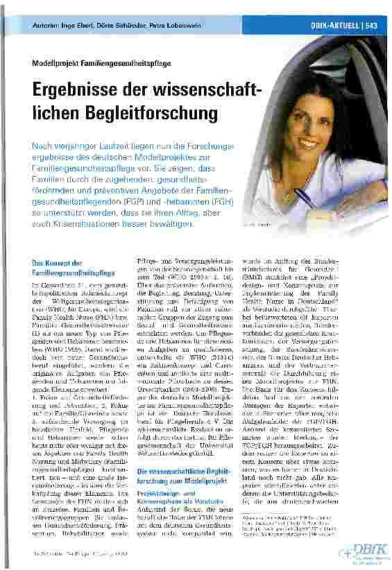 Vorschauseite 1: Ergebnisse der Wissenschaft liehen Begleitforschung