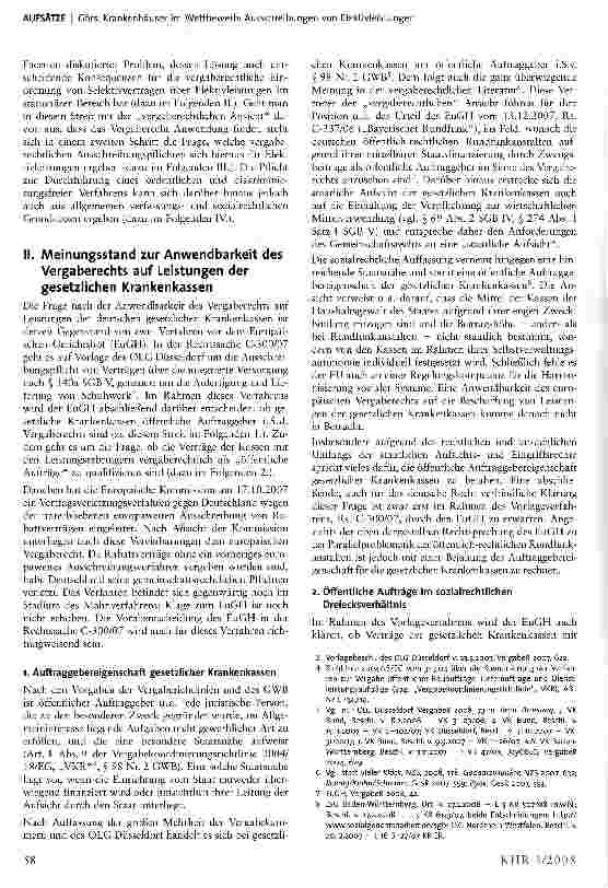 Vorschauseite 2: Krankenhäuser im Wettbewerb: Ausschreibungen von Elektivleistungen